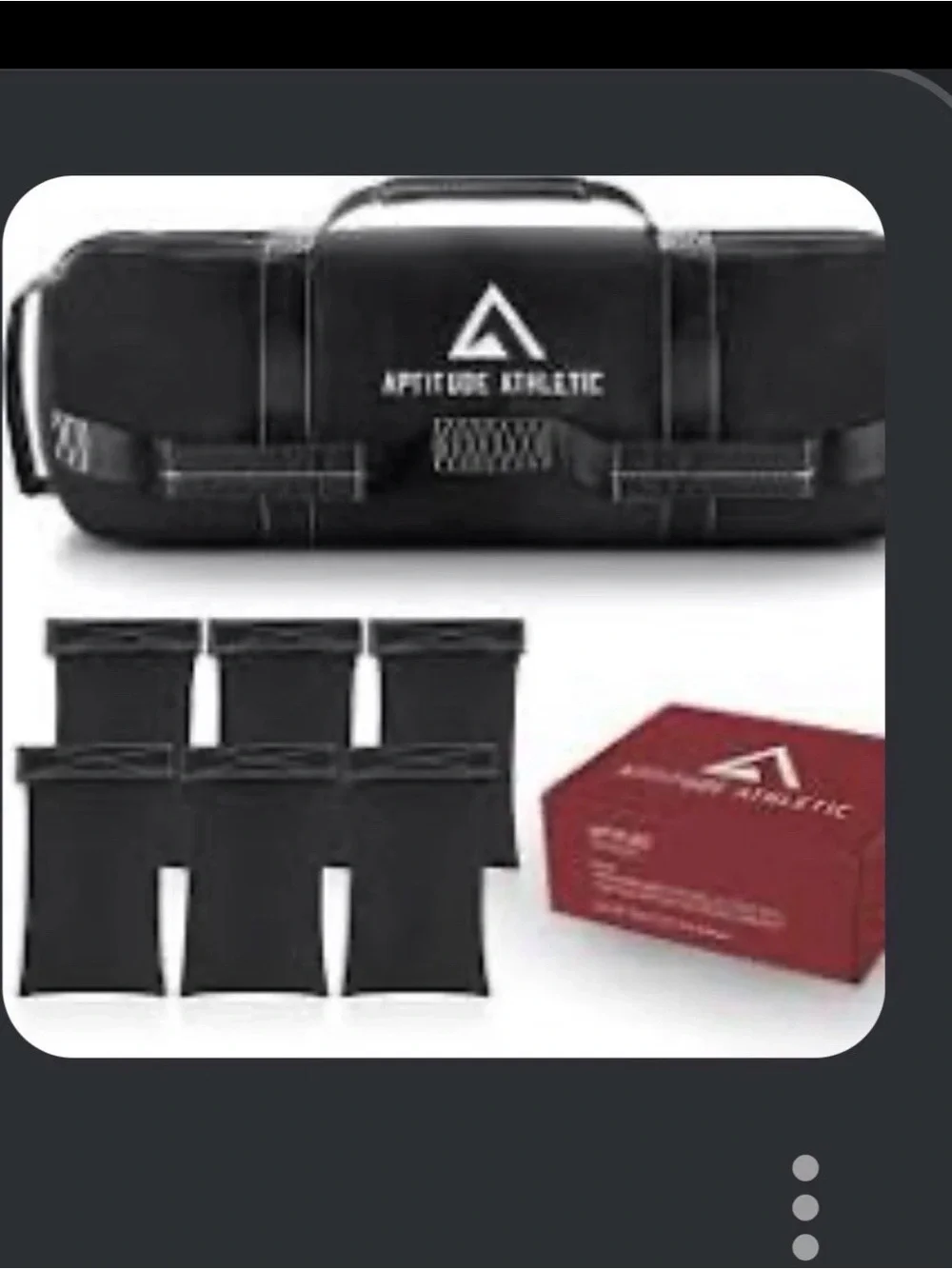 APTITUDE ATHLETIC Cross fit weight bag - black 60LB sandbags for fitness,...